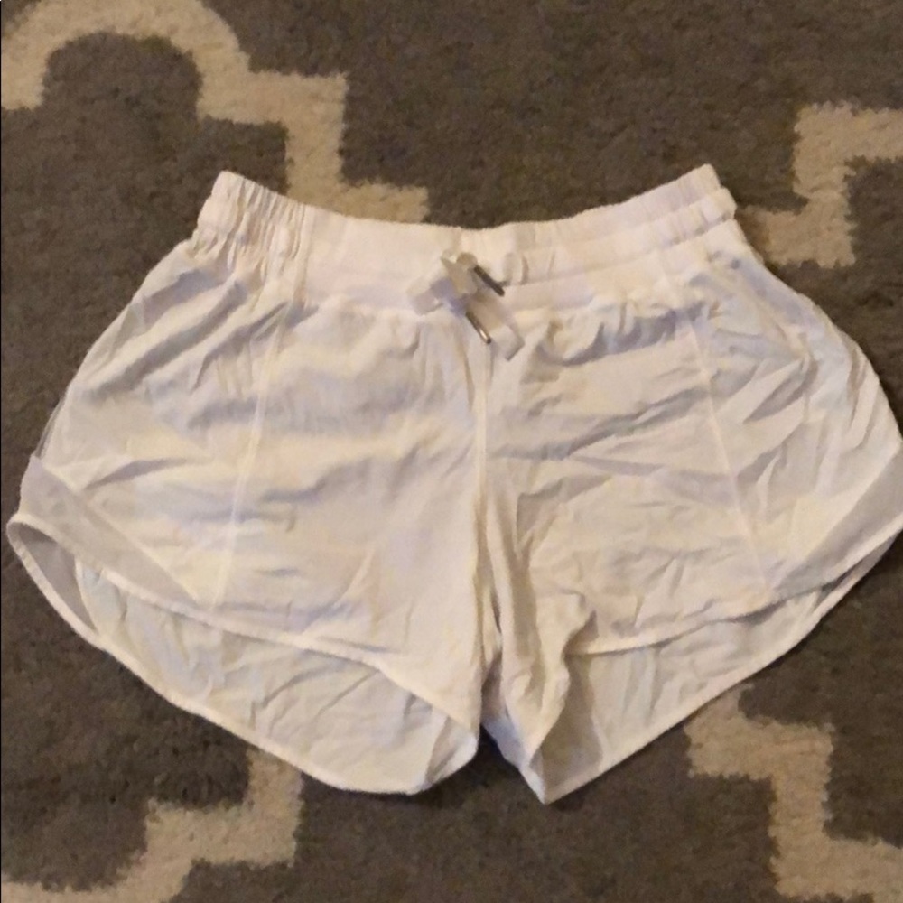 Lululemon White Hotty Hot Shorts